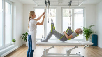 Schlingentischbehandlung - Entlastende Mobilisation & Traktion Wirbelsäulenentlastung und sanfte Traktion durch eine Schlingentischbehandlung zur Schmerzlinderung in der Physiotherapie Dortmund-Hörde.